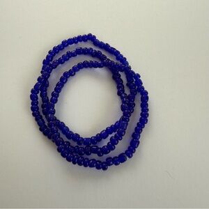 Blue Glass Beaded Bracelets